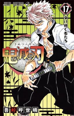 鬼滅の刃 コミック 第17巻 表紙 風柱 不死川実弥 Shinazugawa Sanemi 吾峠呼世晴 Koyoharu Gotoge Demon Slayer Volumes