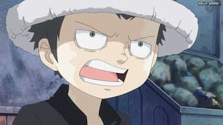 ワンピースアニメ ドレスローザ編 703話 トラファルガー・ロー 幼少期 かわいい CV.神谷浩史 Trafalgar Law | ONE PIECE Episode 703