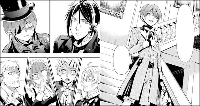 黒執事 漫画 130話 シエル 双子 ネタバレ 感想 セバスチャン フィニ スネーク メイリン Black Butler Chapter 130 Ciel Phantomhive